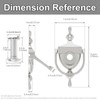 HOJLKLD Door Knocker and Viewer, 6 Inch Height Knocker, 180-Degree