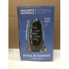 INSCENTS Waterfall Burner Backflow Smoke Censer Holder with 198 Free Cones