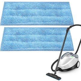 Microfiber Pads for Phueut CB-08C Steam Mop Cleaner, 2 Pack Steam Mop Pads for Steamer Floor Cleaning, Replacement Steam Mop Pads Accessories for Multi-Surface Floor, Washable and Machine, Reusable