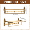 Otoolling Brass Foldable Towel Rack with Hooks, Foldable Wall Mounted