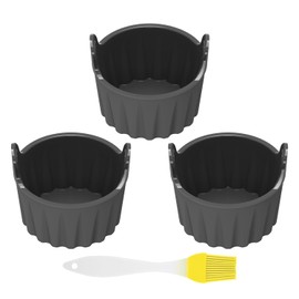 3 Air Fryer Egg Molds, 1 Oil Brush, Scone Box For Air Fryer, Egg Molds For Baking, Food Grade Poached Egg Molds, Cupcakes