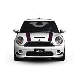 The Pixel Hut gs00070 Black with Pink Border Hood Stripes for MINI Cooper and S R56 (2007-2013)
