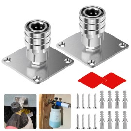 TheSiliconValley Pressure Washer Foam Cannon Holder with 1/4 Quick Connector for Garage Wall Rack