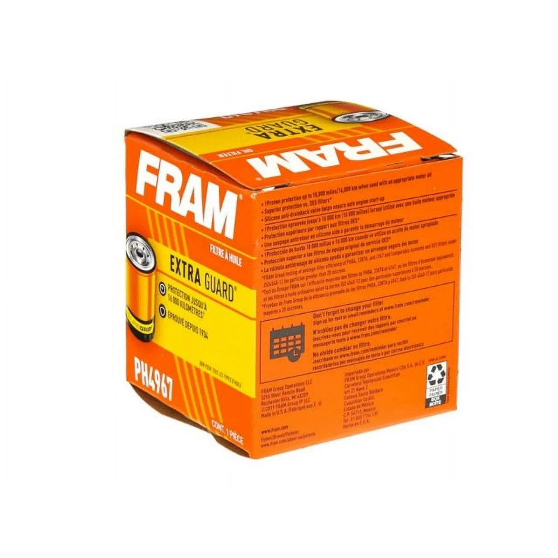 FRAM Extra Guard PH4967, 10K Mile Change Interval Spin-On Oil