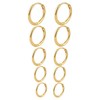 JUZICHEN 3-7 Pairs Silver Gold Hoop Earrings for Women, Stainless
