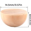 LUTER 300Pcs 15mm Half Wooden Balls Unfinished Split Wood Balls