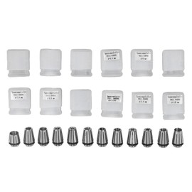 12PCS ER11 Collet High Accuracy Spindle Spring Chuck Set for CNC Lathe Tool Engraving Machine