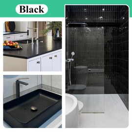 Jungarian Tub and Tile Paint, Bath Paint for Tub, Touch Up Paint Pen for Scratches & Spots, Quick Dry Porcelain Repair Kit for Sinks, Marble Countertop, Enamel and Toilets, Semi-gloss Black, 1.5oz