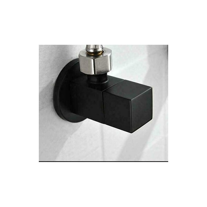 Square Angle Stop Valve Brass Black Finish G1/2"Shut Off Valve