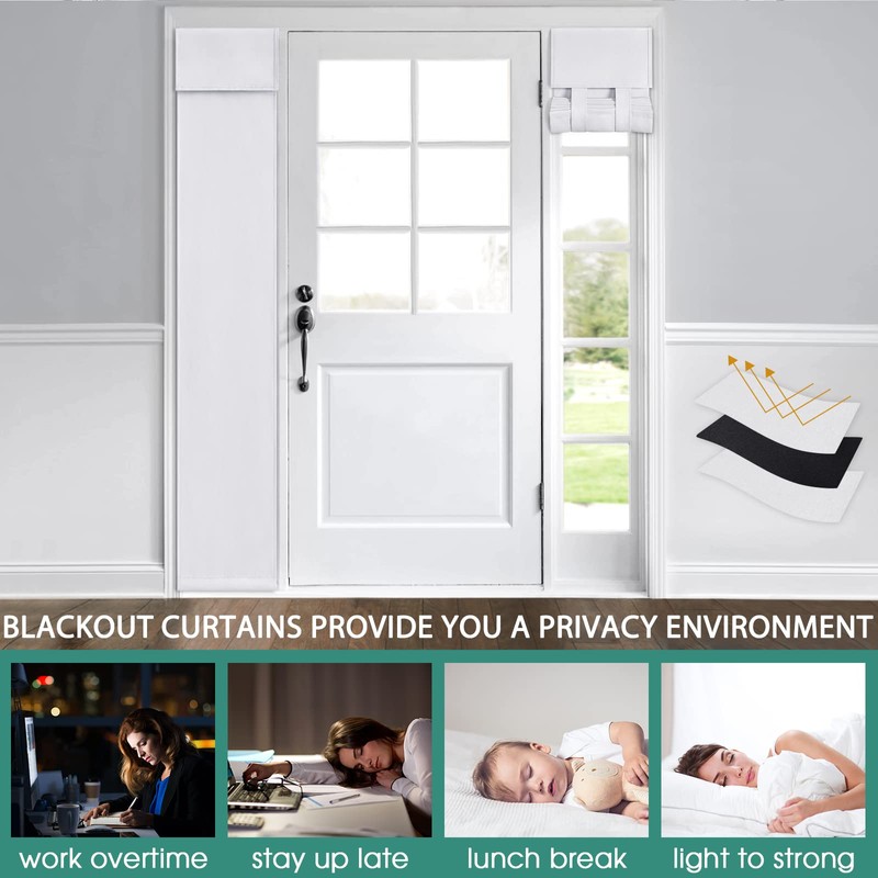 HOMEIDEAS Side Door Window Curtains, Front Door Curtains for Small