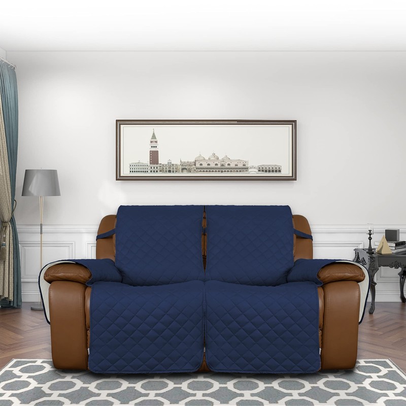 Easy-Going Oversized Loveseat Recliner Cover, Reversible Couch Cover for Double