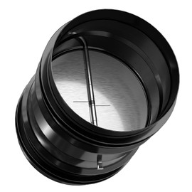 4" Backdraft Damper, One-Way Airflow Duct Insert with Spring-Loaded Aluminum Blades, for HVAC Exhaust Fans and Range Hood Ventilation Systems