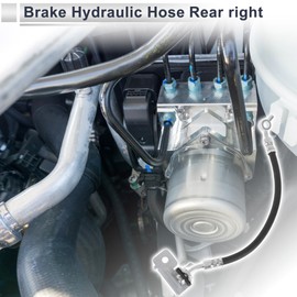 A ABSOPRO Rear Right Brake Hydraulic Hose for Hyundai No.587384Q000 Replacement Brake Tube Pipe Piping 1 Pc
