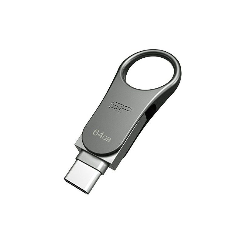 Silicon Power 64 GB Mobile C80 Dual Flash Drive for