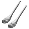 iplusmile 2Pcs Stainless Steel Caviar Colander Spoons Cooking Strainer Scoop