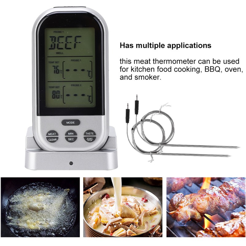 TS‑K32‑S Wireless Meat Thermometer Dual Probe Double Digital Temperature Meter