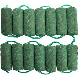 Lyellfe 14 Pieces Floral Foam Garland, 10 Ft Arch Door Floral Foams, Green Netted Flower Sponge Blocks for Wet Dry Fresh Flowers, Tabletop Flower Arrangement Kit, Florist Wedding Decor