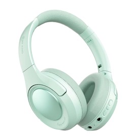 iKF King kabelloser Bluetooth mit Hybrid Active Noise Cancelling, Over-Ear-Kopfhörer, 75h Spielzeit im ANC-Modus, Hi-Res-Audio, EQ in App, Transparenz-Modus, Schnellladung für Reisen (grün)