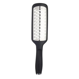 MasterClass West Blade Handheld Stainless Steel Cheese Grater with Handle, 30.5 x 7 cm (12" x 3") - Fine Holes, Black/Silver