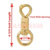 AOWESM Solid Brass Panic Snap 1-1/8 Inch X 4-1/4 Inch