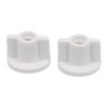2 x RELIABLE 6MM TOILET LID SCREW NUTS - WHITE