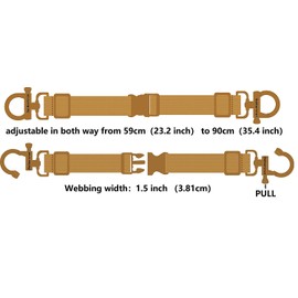 Seibertron Adjustable Utility Sissy Bar Straps Travel Accessories Design Motorcycle Molle Bag Or Backpack Fit for Tall Sissy Bar Or Luggage Rack with Quick-Release Buckle Black