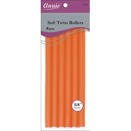 Annie 01208 Soft Twist Rollers, Orange, 6 Count