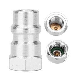 Jadeshay R12 R22 R502 to R134a Conversion Kit, Fast Quick Conversion Adapter Switch, Adapter Valve 1/4in SAE 8v1 Thread, with R134A Quick Coupler Interface and Core Valve