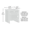 Sauder Homeplus Robot Vacuum Storage Side Table End Table Cabinet