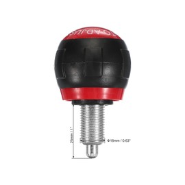 PATIKIL Pull-up Spring Knob M16 Pull Pin Knob 25mm Thread Length Exercise Bike Pin Knob Screw Replacement Part for Fitness Equipment Bicycle Equipment, Red