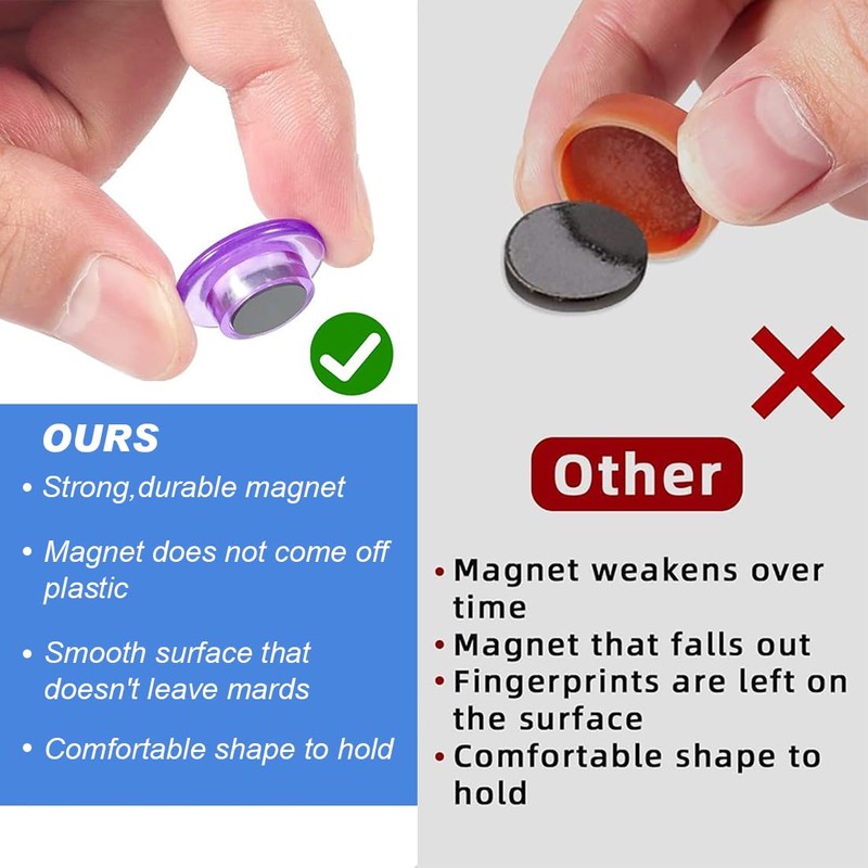 30 Pack Magnets for Whiteboard Small Round Refrigerator Magnet Locker