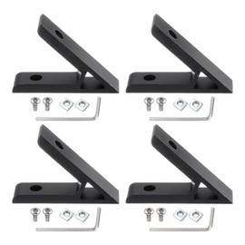 PATIKIL 45 Degree Angle Corner Brackets, 1 Set 2.32x0.55 Inch Aluminum Extrusion Profile Accessories Corner Brace Joint Connectors for 2020 Series (Black)