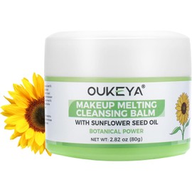OUKEYA Bálsamo Limpiador Y Desmaquillante Con Ingredientes Naturales, Apto Para Todo Tipo De Piel. Elimina Suavemente El Rímel Y El Delineador De Ojos. Elimina La Suciedad Y Las Impurezas. 80 G/2,82