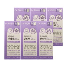 Doctor Pyto Dr. Phyto Dentibag Oral Lactobacillus Bad Breath Bad Breath 30 tablets 6 boxes / 닥터파이토 덴티백 구강유산균 구취 입냄새 30정 6박스