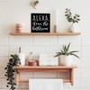 Funny Black Wood Sign Alexa Clean the Bathroom - Wooden
