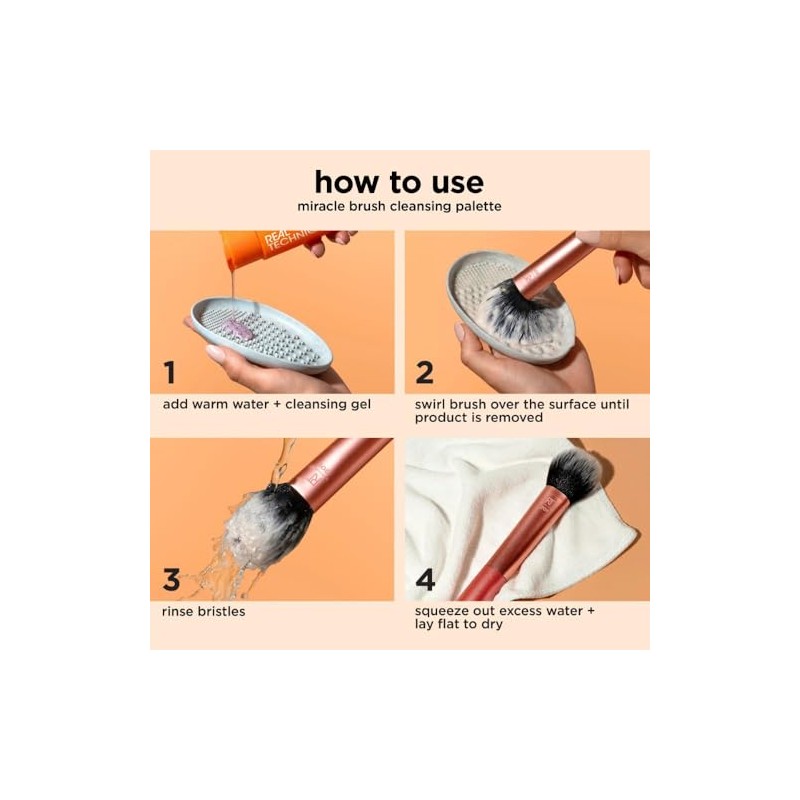Real Techniques Makeup Brush Cleaner Gel, Brush and Blender Beauty