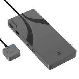 SABRENT - Interruptor KVM Thunderbolt 4, intercambio periférico con 3X Thunderbolt 4 USB C 40Gbps, 2X carga USB-C 60W (PD 3.0) 4X USB tipo A 3.2x2 10Gbps Soporta 4K@144Hz / 8K@60Hz DSC (SB-TB4K)