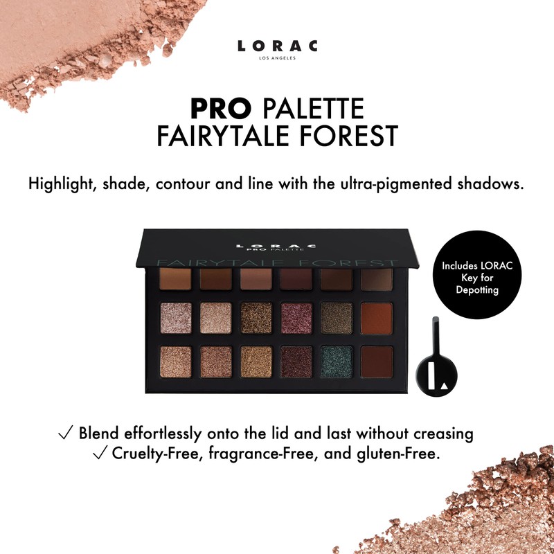 LORAC PRO Eyeshadow Palette, Fairytale Forest | Matte & Shimmer