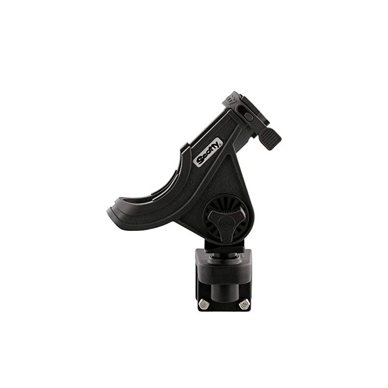 Scotty #284-BK Baitcaster/Spinning Rod Holder w/ #243 Square Rail Mount