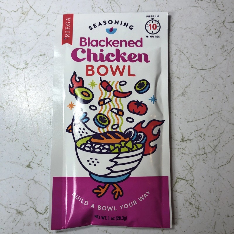 RIEGA Seasoning BLACKENED CHICKEN BOWL Seasoning, 1oz, BB 7/25, 2