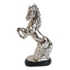 Modern Chic Silver Plated Ceramic Endor Rearing Prancing Equine Horse