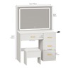 YITAHOME Vanity Desk Set with Large 35" LED Mirror and