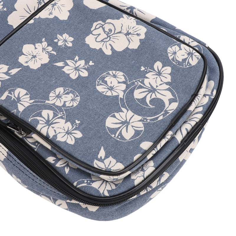 Ukulele Case Backpack Hawaiian Hibiscus Flower Pattern Thickened Ukulele Padded