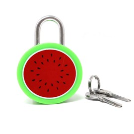 Honbay Cute Watermelon Fruit Padlock Mini Padlock Lock with Keys - for Jewelry Box, Purse, Handbag, Backpacks, Cabinet, Treasure Chest, Suitcases, Lockers, Letter Box, Diary, Notebook, etc