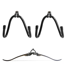 Kesywale Pack of 2 Bow Hanger Wall Mount Adjustable Bows Holder Storage Wall Rack to Display Your Bow (2)