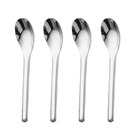OULIGET Thick Heavy weight Dinner Soup Spoons,Stainless Steel Tablespoons,Chinese Silver Spoon,Heavy Duty Asian Thick Long Handle Spoons,5.9 inches,Set of 4.