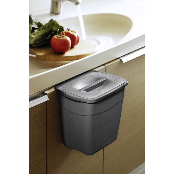 Sas Haus Askılı Asılabilir Tezgah Altı Kapaklı Çöp Kovası 5