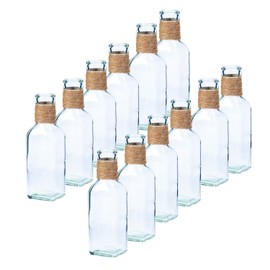 Bulk Rustic Glass Bud Vases, 12 Pieces, Wedding, Reception, Grand Event, Table Centerpieces
