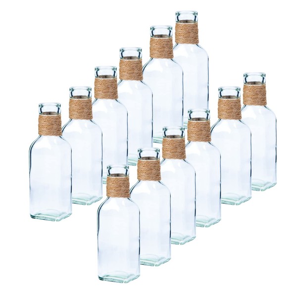 Bulk Rustic Glass Bud Vases, 12 Pieces, Wedding, Reception, Grand