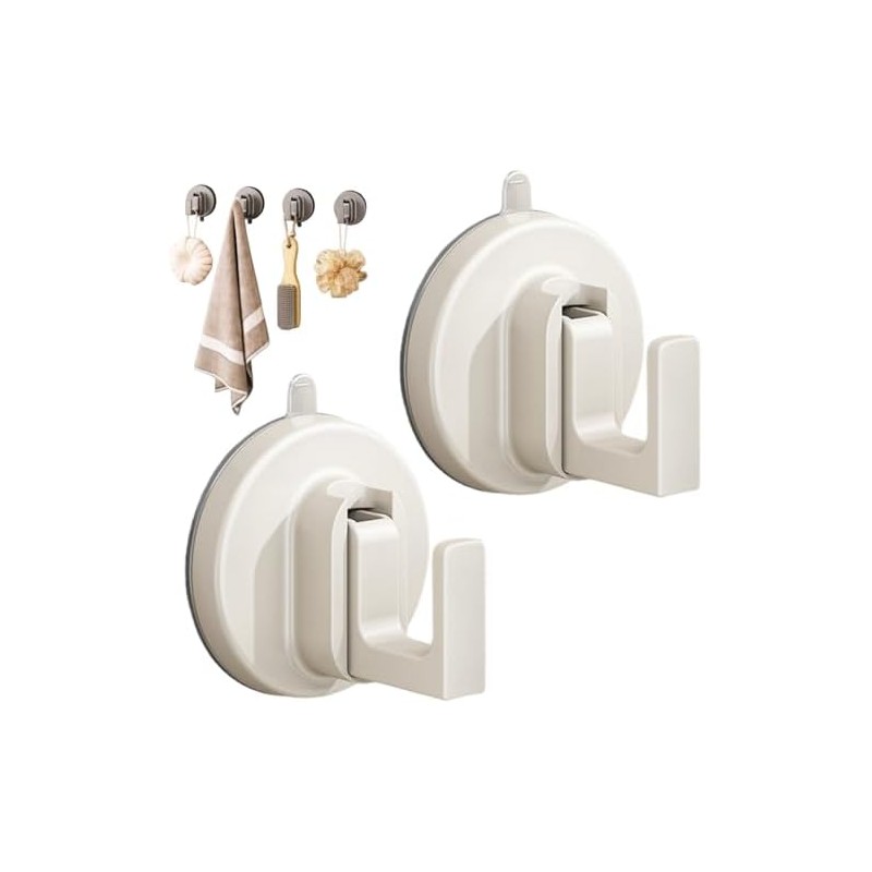 Suction Cup Hooks for Shower, Ffunhoo Heavy Suction Cups Without